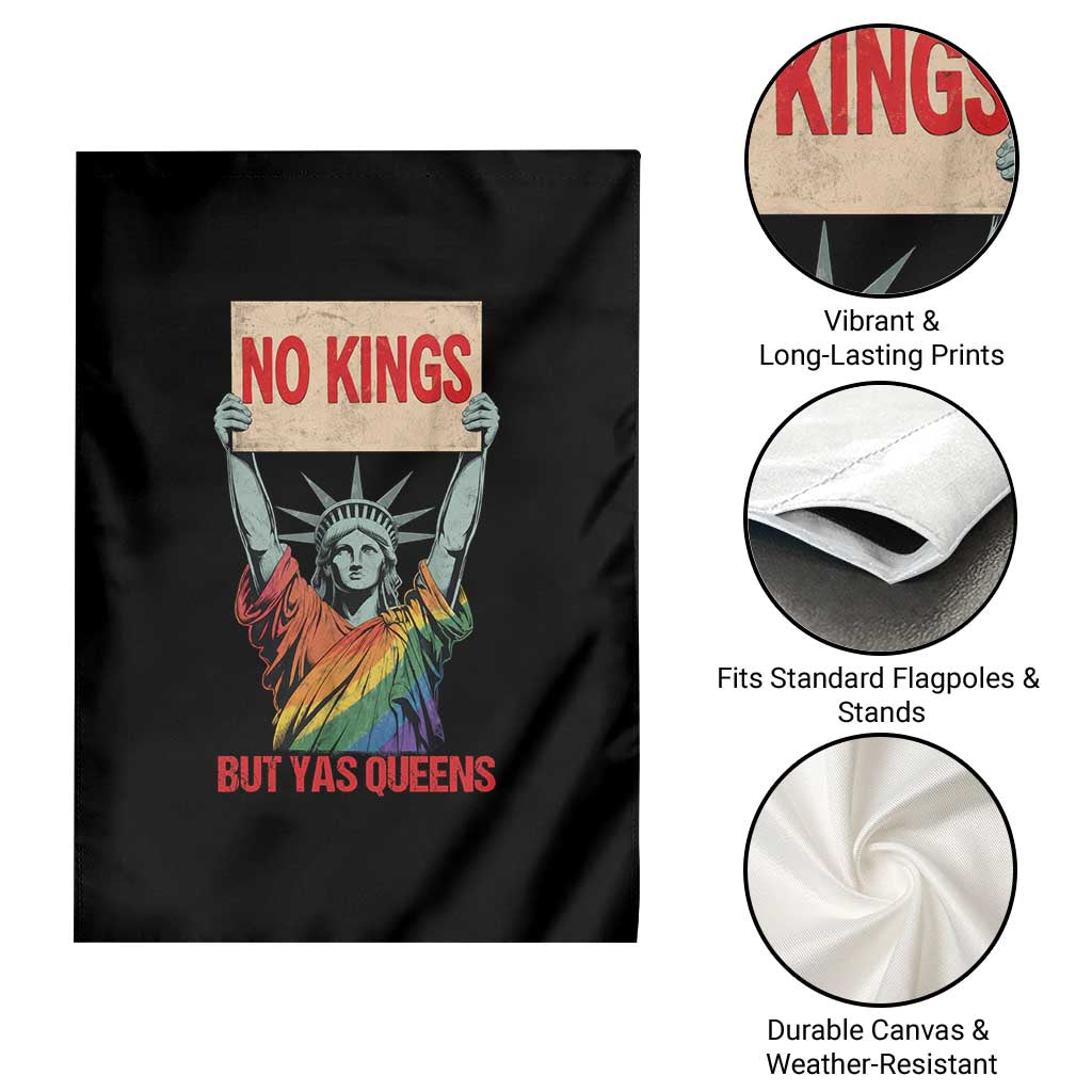 No Kings But Yas Queens Garden Flag Statue Of Liberty LGBTQ Pride Ally Pride