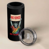 No Kings But Yas Queens 4 in 1 Can Cooler Tumbler Statue Of Liberty LGBTQ Pride Ally Pride