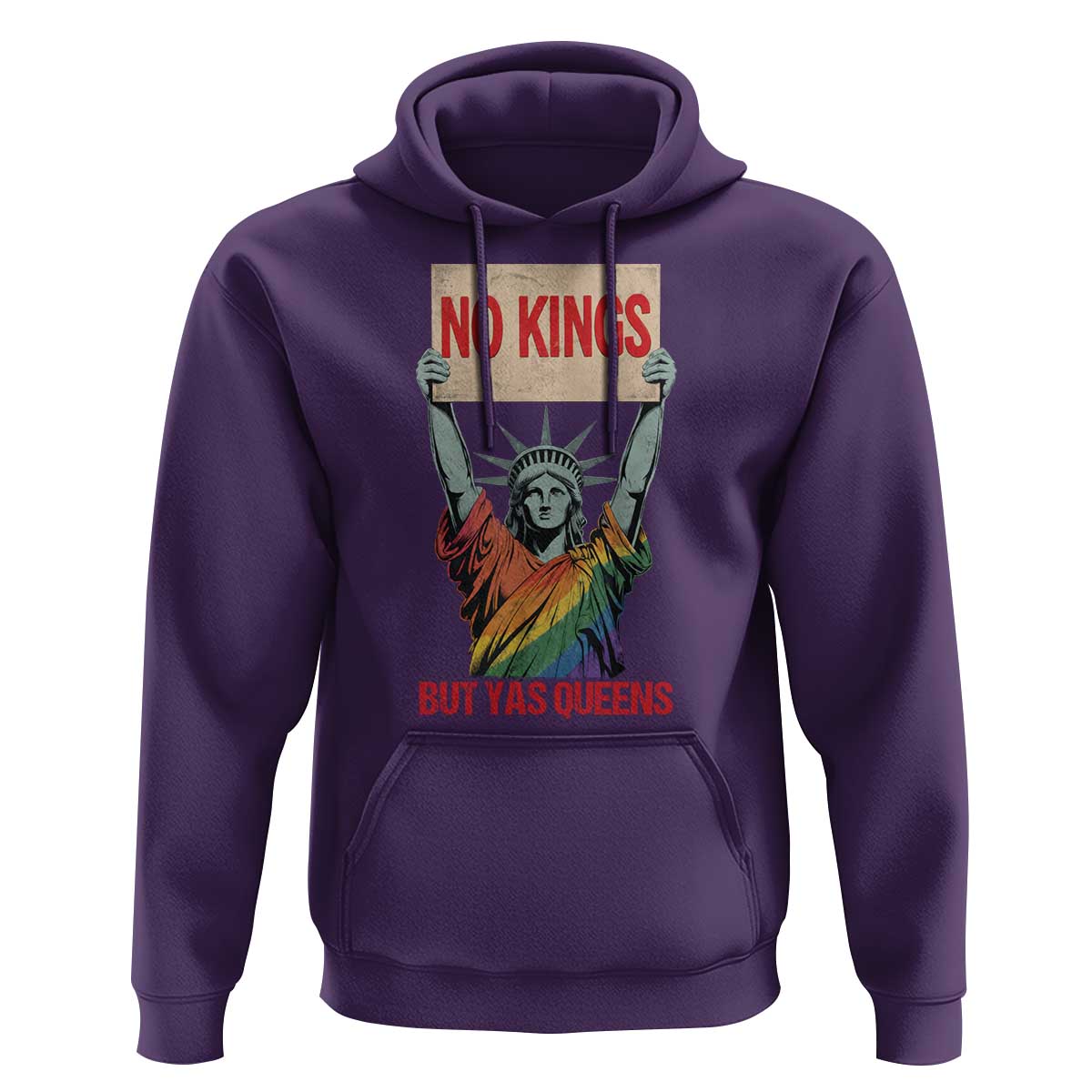 No Kings But Yas Queens Hoodie Statue Of Liberty LGBTQ Pride Ally Pride