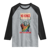 No Kings But Yas Queens Raglan Shirt Statue Of Liberty LGBTQ Pride Ally Pride