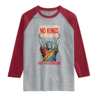 No Kings But Yas Queens Raglan Shirt Statue Of Liberty LGBTQ Pride Ally Pride