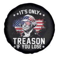 It Is Only Treason If You Lose George Washington Spare Tire Cover Funny 4th of July Vintage American Flag