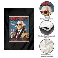 George Washington America's 1st Influencer Garden Flag Funny Founding Father USA