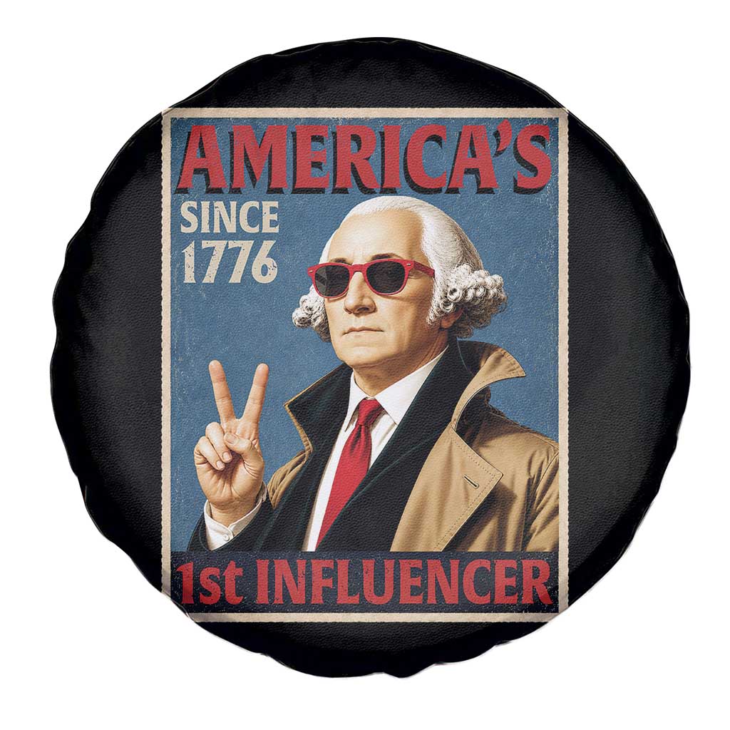 George Washington America's 1st Influencer Spare Tire Cover Funny Founding Father USA