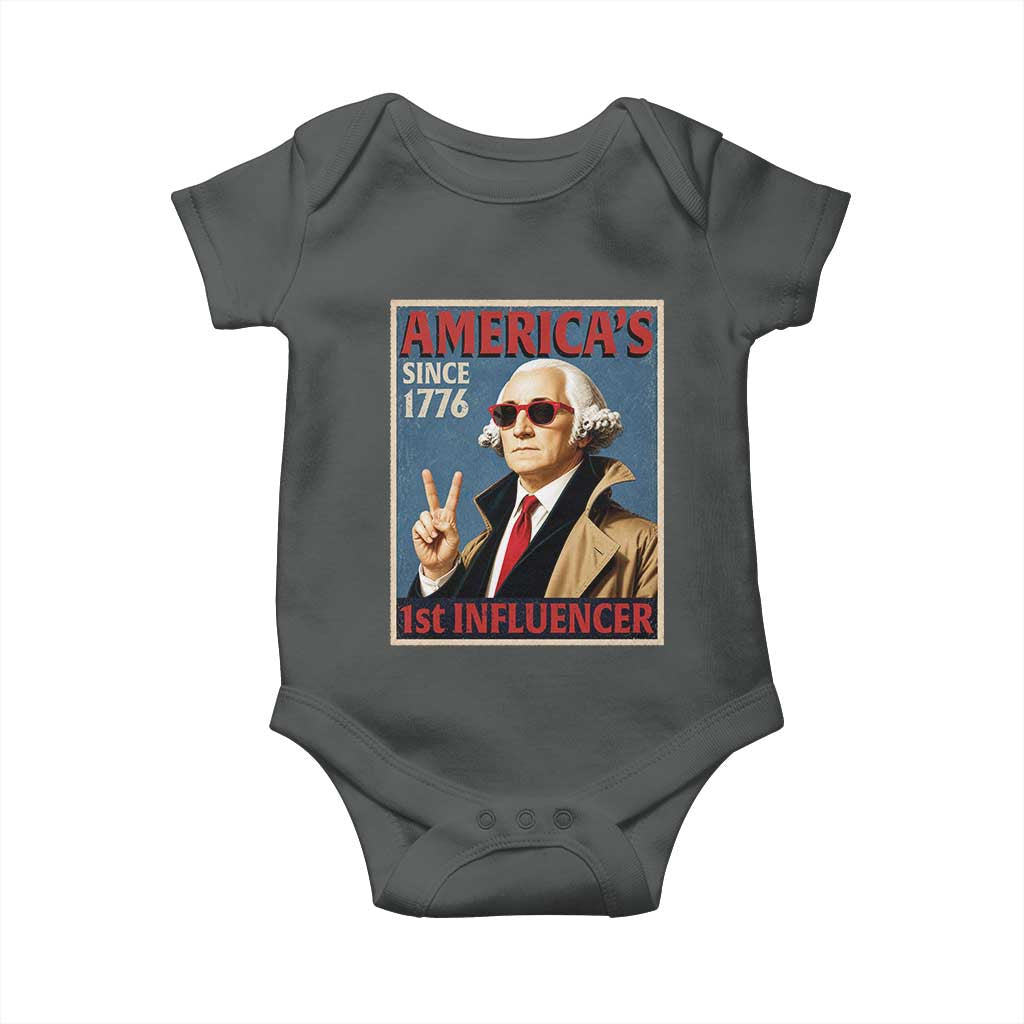 George Washington America's 1st Influencer Baby Onesie Funny Founding Father USA
