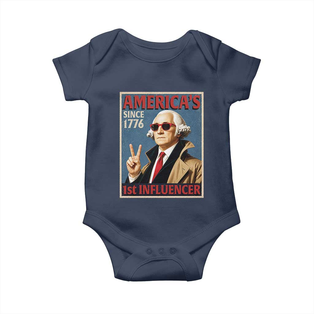 George Washington America's 1st Influencer Baby Onesie Funny Founding Father USA