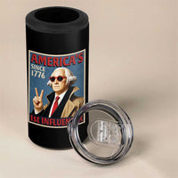 George Washington America's 1st Influencer 4 in 1 Can Cooler Tumbler Funny Founding Father USA