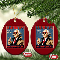 George Washington America's 1st Influencer Ceramic Ornament Funny Founding Father USA