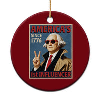 George Washington America's 1st Influencer Ceramic Ornament Funny Founding Father USA