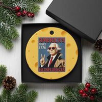 George Washington America's 1st Influencer Ceramic Ornament Funny Founding Father USA