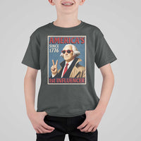George Washington America's 1st Influencer T Shirt For Kid Funny Founding Father USA