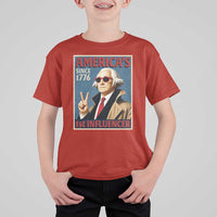 George Washington America's 1st Influencer T Shirt For Kid Funny Founding Father USA