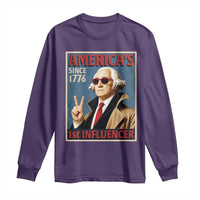 George Washington America's 1st Influencer Long Sleeve Shirt Funny Founding Father USA