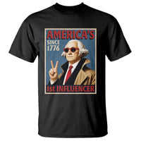 George Washington America's 1st Influencer T Shirt Funny Founding Father USA