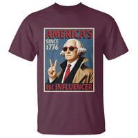 George Washington America's 1st Influencer T Shirt Funny Founding Father USA