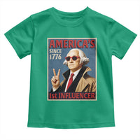 George Washington America's 1st Influencer Toddler T Shirt Funny Founding Father USA