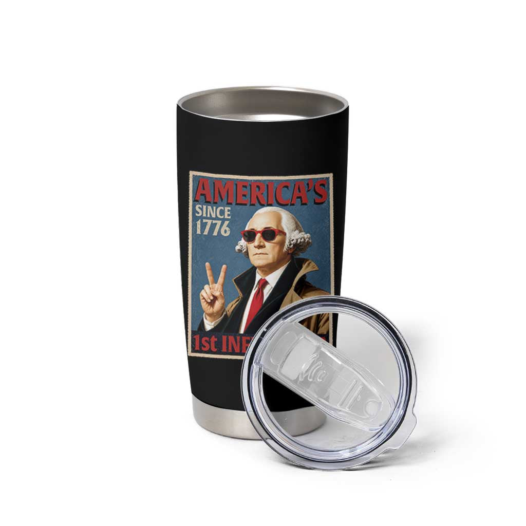 George Washington America's 1st Influencer Tumbler Cup Funny Founding Father USA