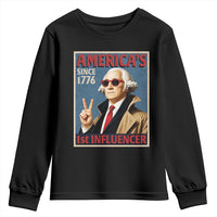 George Washington America's 1st Influencer Youth Sweatshirt Funny Founding Father USA