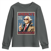 George Washington America's 1st Influencer Youth Sweatshirt Funny Founding Father USA