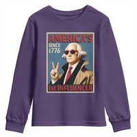 George Washington America's 1st Influencer Youth Sweatshirt Funny Founding Father USA