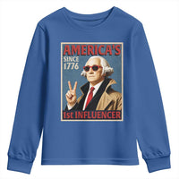 George Washington America's 1st Influencer Youth Sweatshirt Funny Founding Father USA