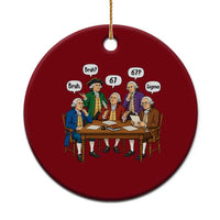 Founding Fathers 67 Bruh Sigma Ceramic Ornament Funny US History Meme