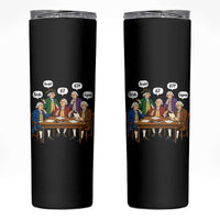 Founding Fathers 67 Bruh Sigma Skinny Tumbler Funny US History Meme