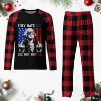 They Hate US Cuz They Ain't US Plaid Pajama Set George Washington 4th of July