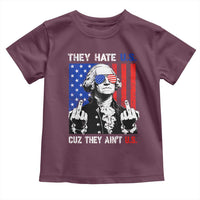 They Hate US Cuz They Ain't US Toddler T Shirt George Washington 4th of July