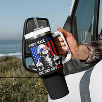 They Hate US Cuz They Ain't US Tumbler With Handle George Washington 4th of July