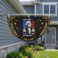 They Hate US Cuz They Ain't US Patriotic Fan Flag George Washington 4th of July