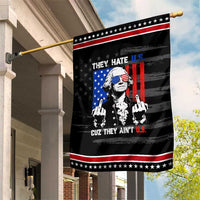They Hate US Cuz They Ain't US Patriotic Garden Flag George Washington 4th of July