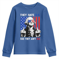 They Hate US Cuz They Ain't US Youth Sweatshirt George Washington 4th of July