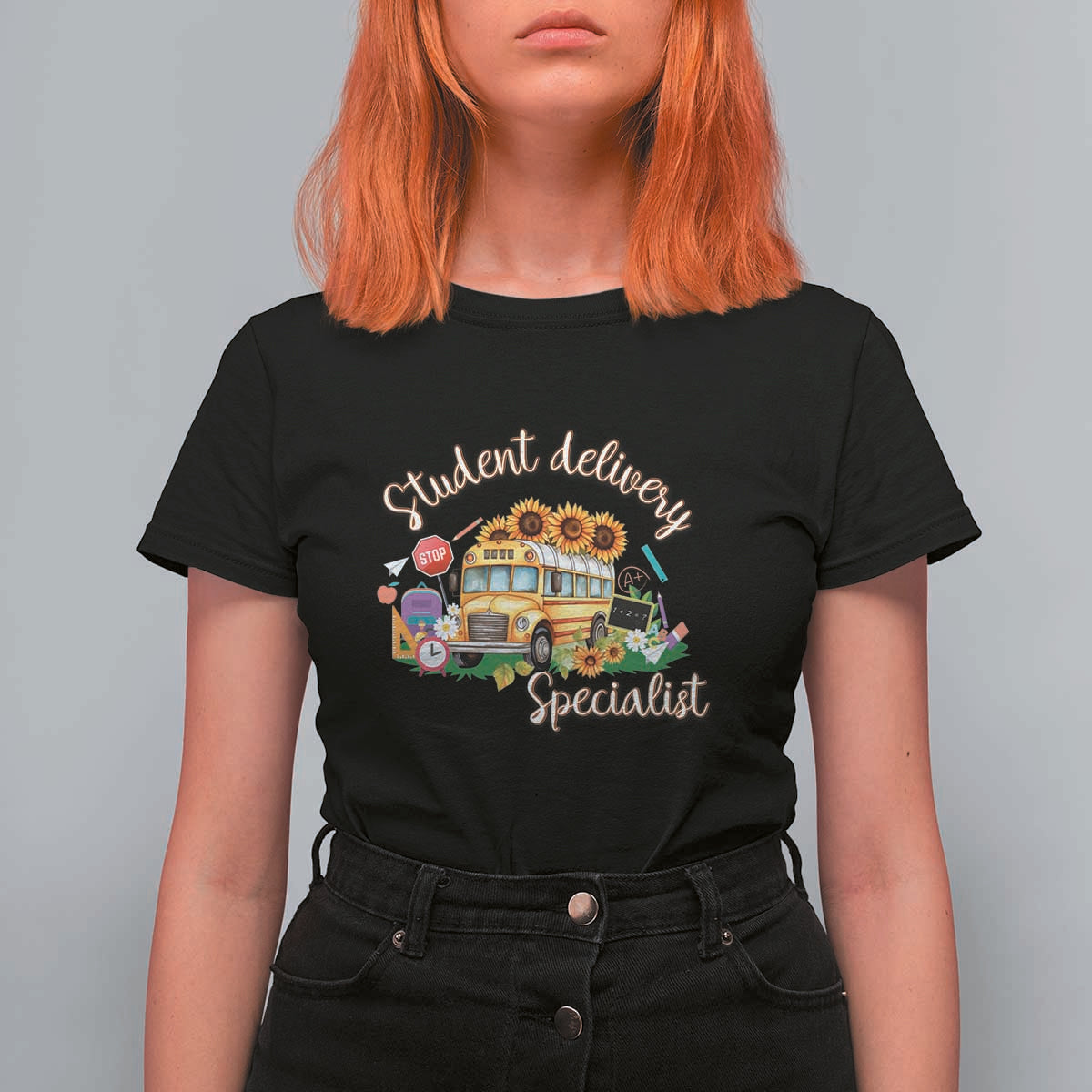 School Bus Driver T Shirt For Women Student Delivery Specialist - Wonder Print Shop