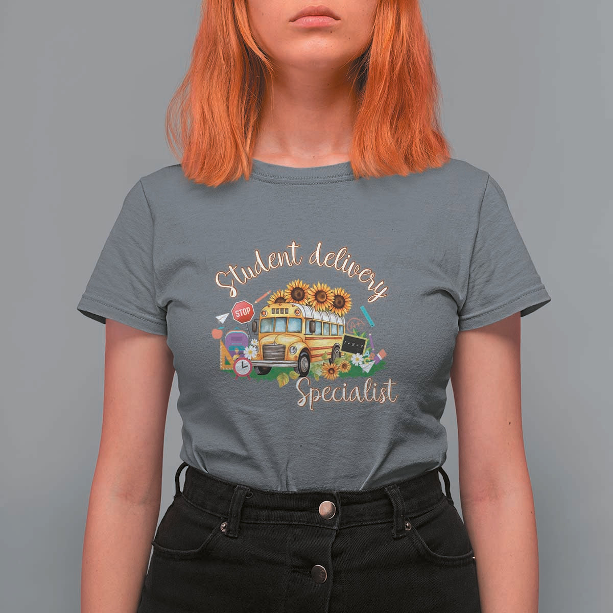 School Bus Driver T Shirt For Women Student Delivery Specialist - Wonder Print Shop