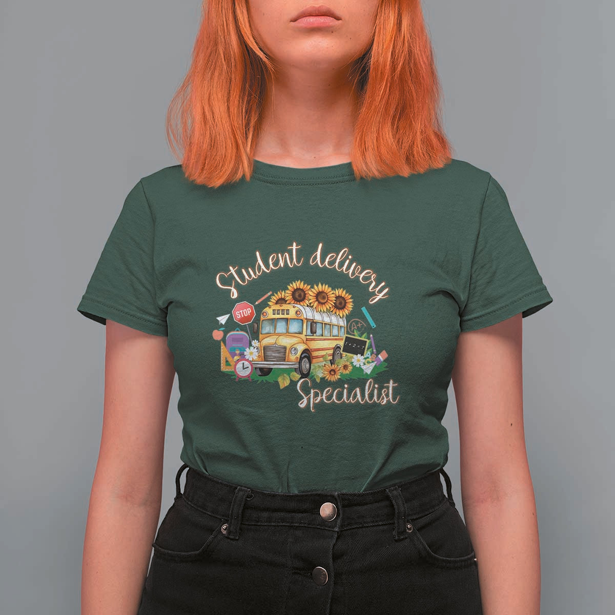 School Bus Driver T Shirt For Women Student Delivery Specialist - Wonder Print Shop
