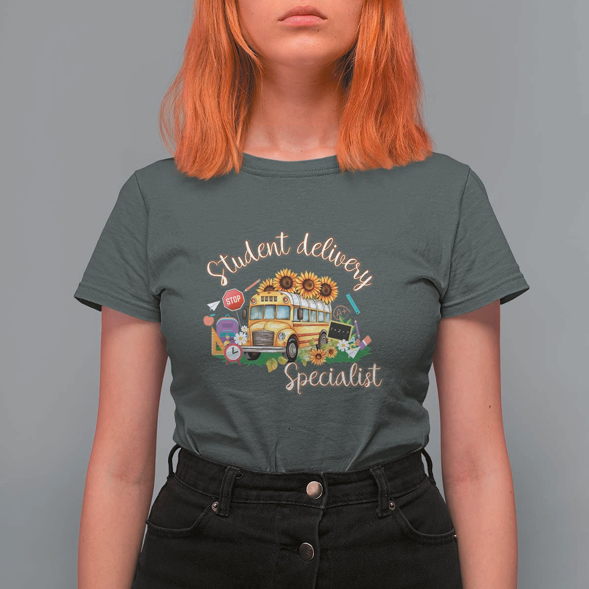 School Bus Driver T Shirt For Women Student Delivery Specialist - Wonder Print Shop