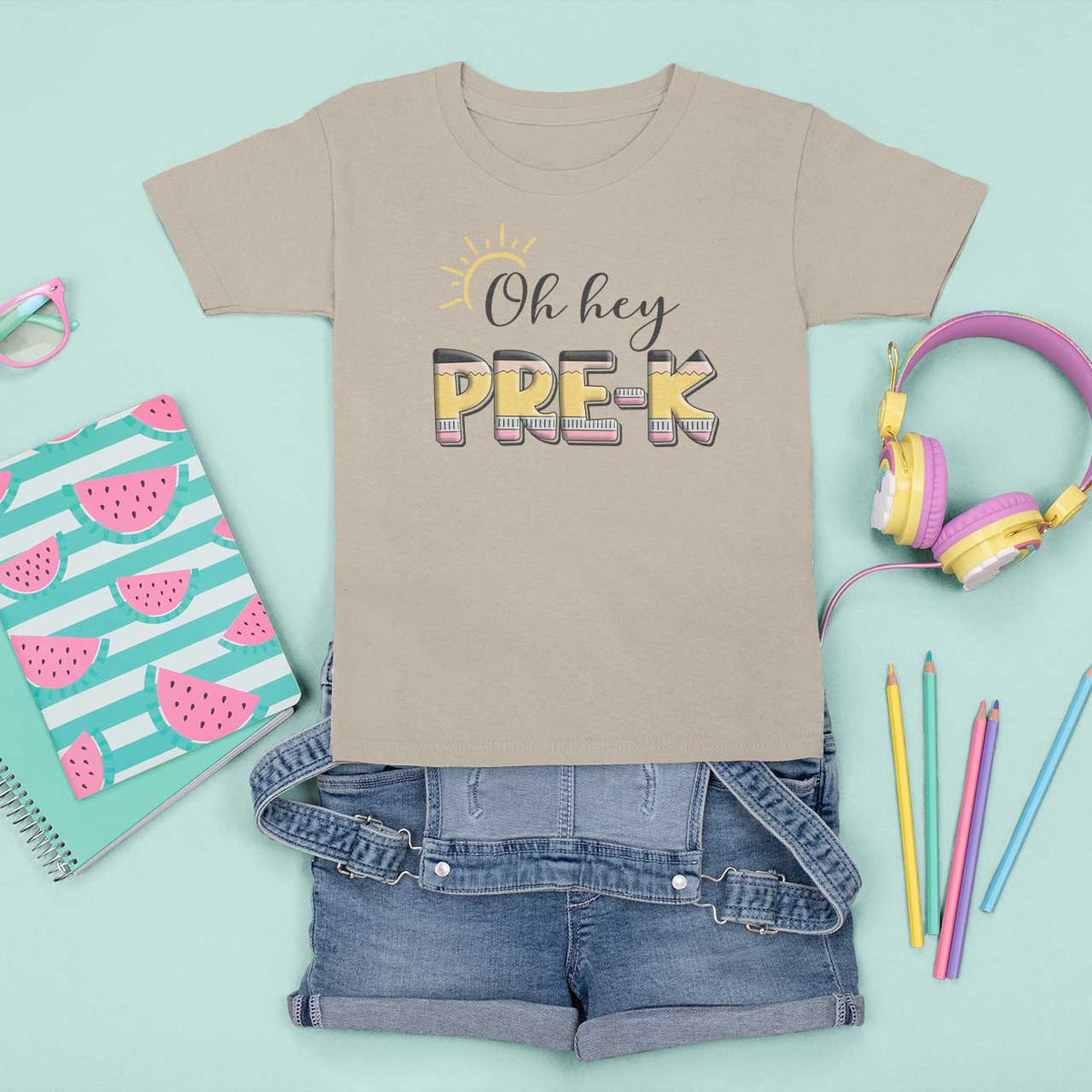 Back To School T Shirt For Kid Oh Hey Pre-K Pencil Preschool - Wonder Print Shop