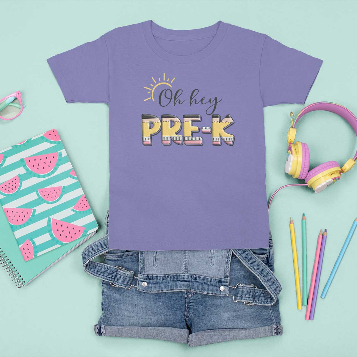 Back To School T Shirt For Kid Oh Hey Pre-K Pencil Preschool - Wonder Print Shop