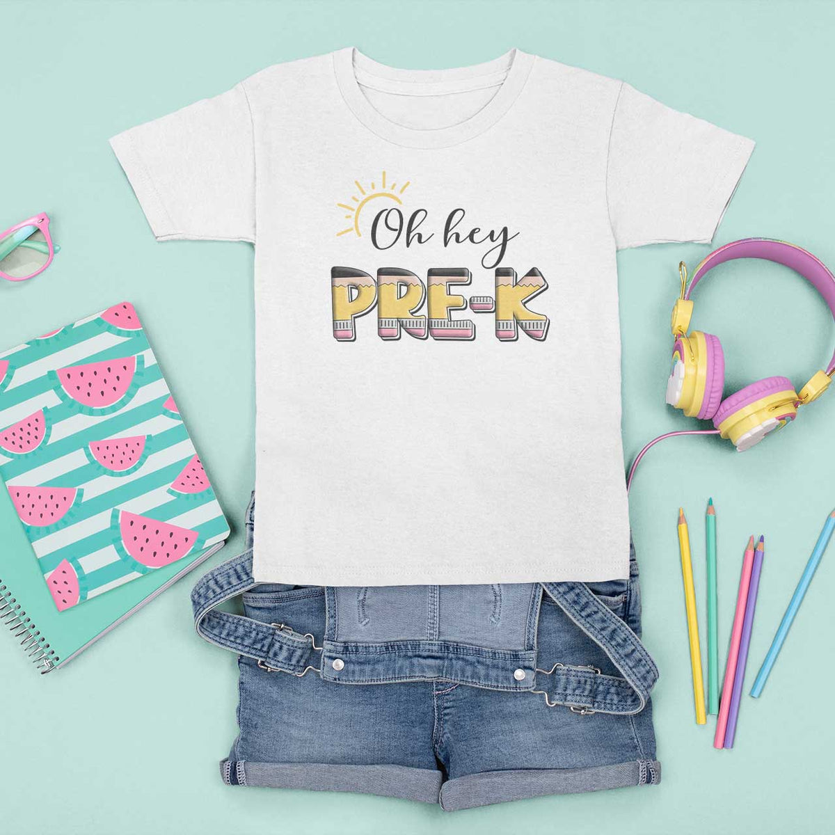 Back To School T Shirt For Kid Oh Hey Pre-K Pencil Preschool - Wonder Print Shop