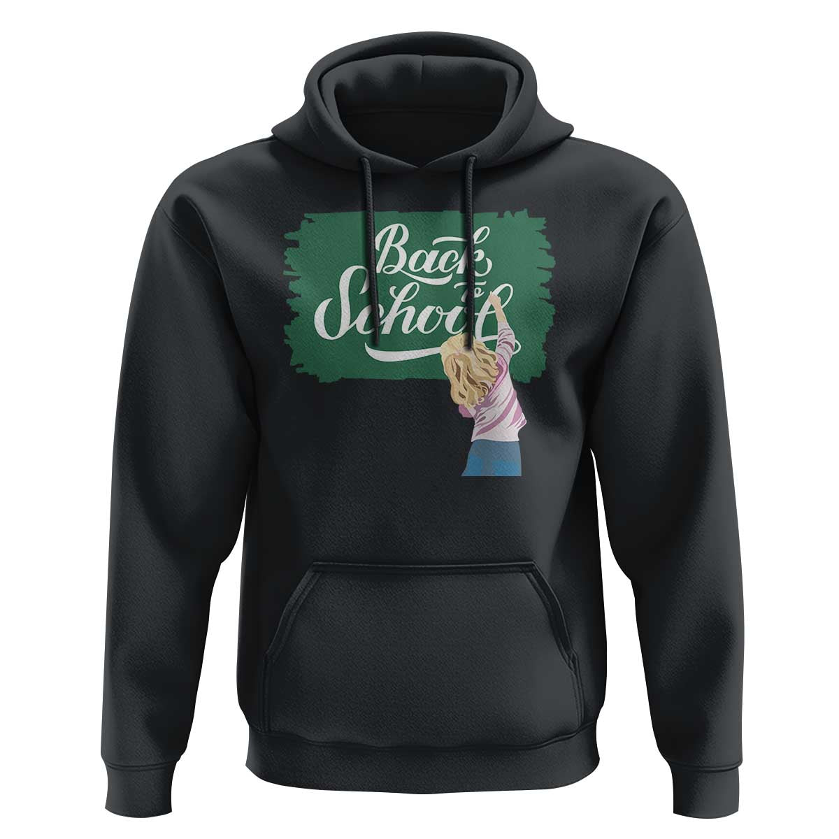 Back To School Hoodie Student Toddler Girl Green Board - Wonder Print Shop