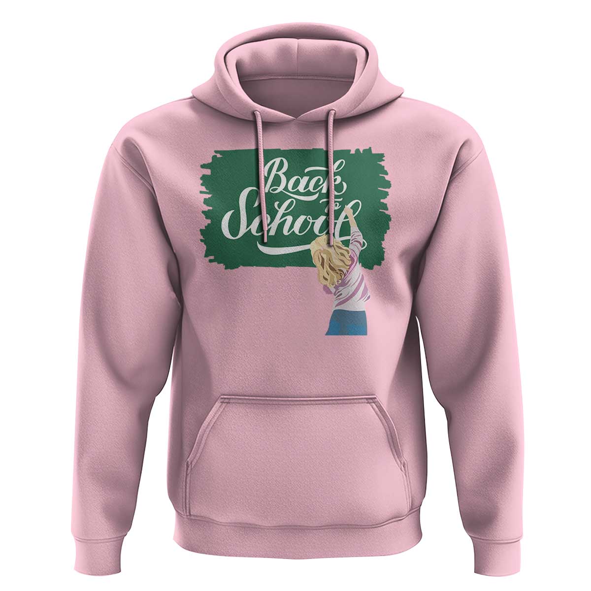 Back To School Hoodie Student Toddler Girl Green Board - Wonder Print Shop