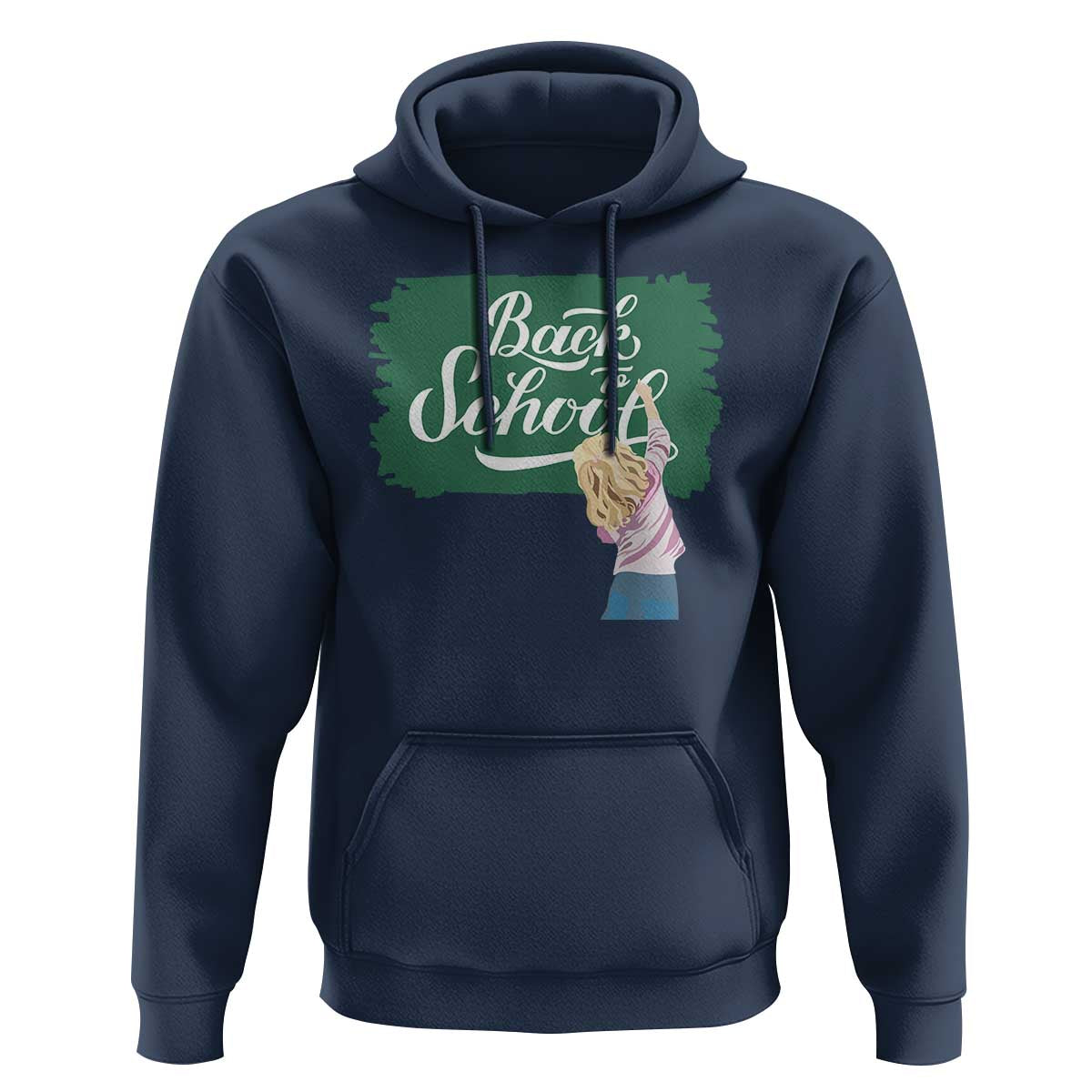 Back To School Hoodie Student Toddler Girl Green Board - Wonder Print Shop