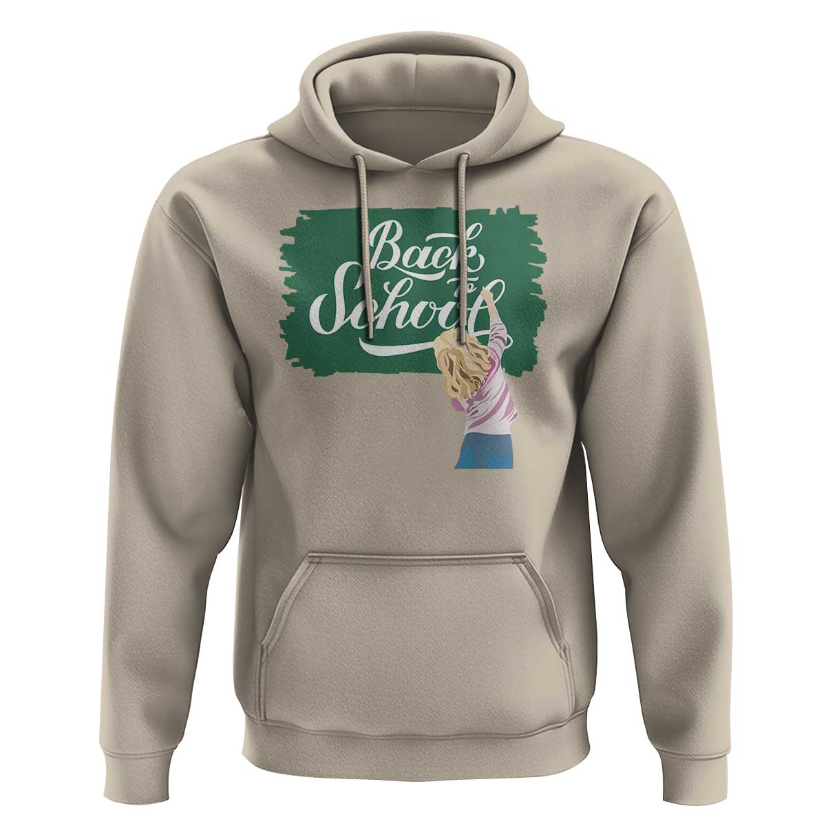 Back To School Hoodie Student Toddler Girl Green Board - Wonder Print Shop
