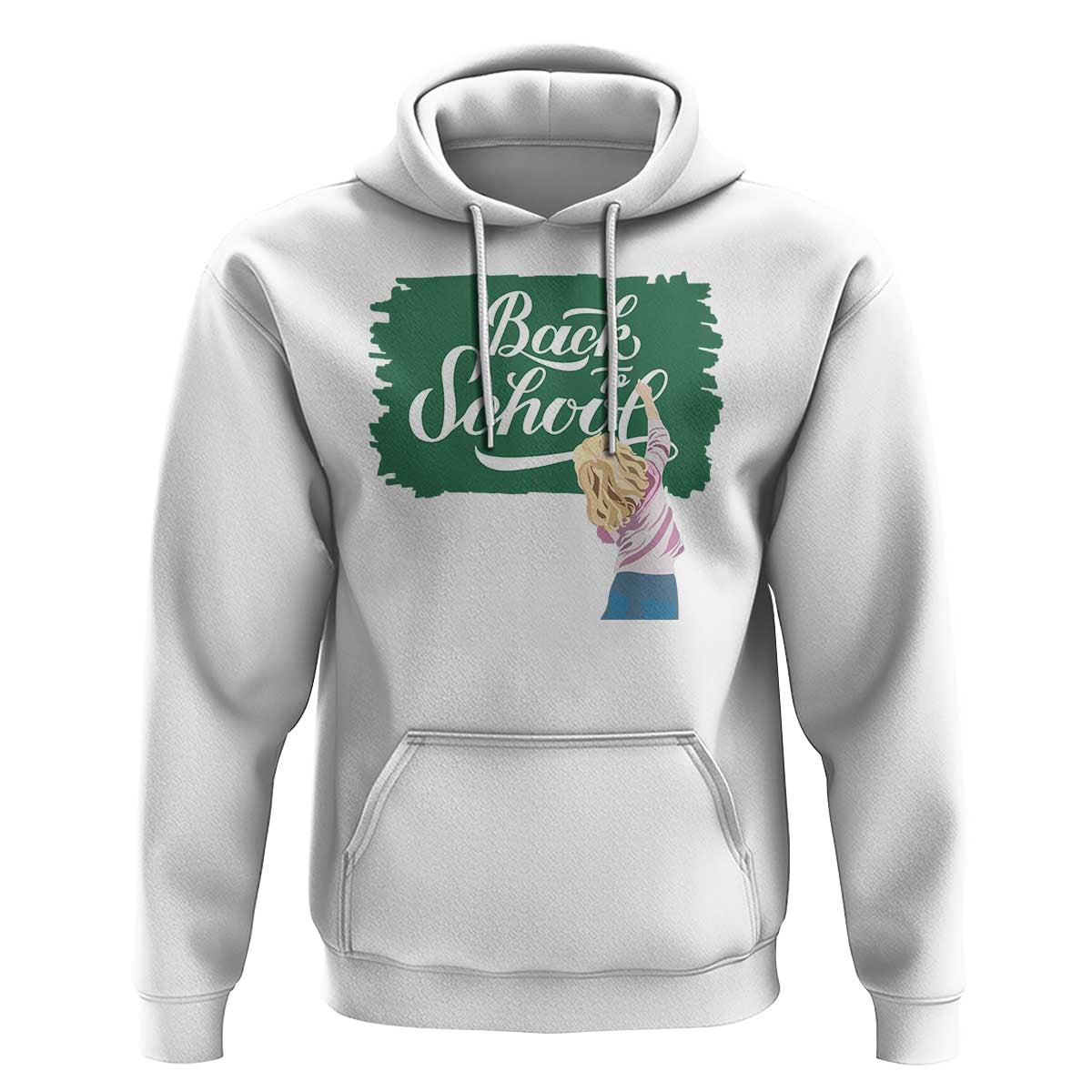 Back To School Hoodie Student Toddler Girl Green Board - Wonder Print Shop