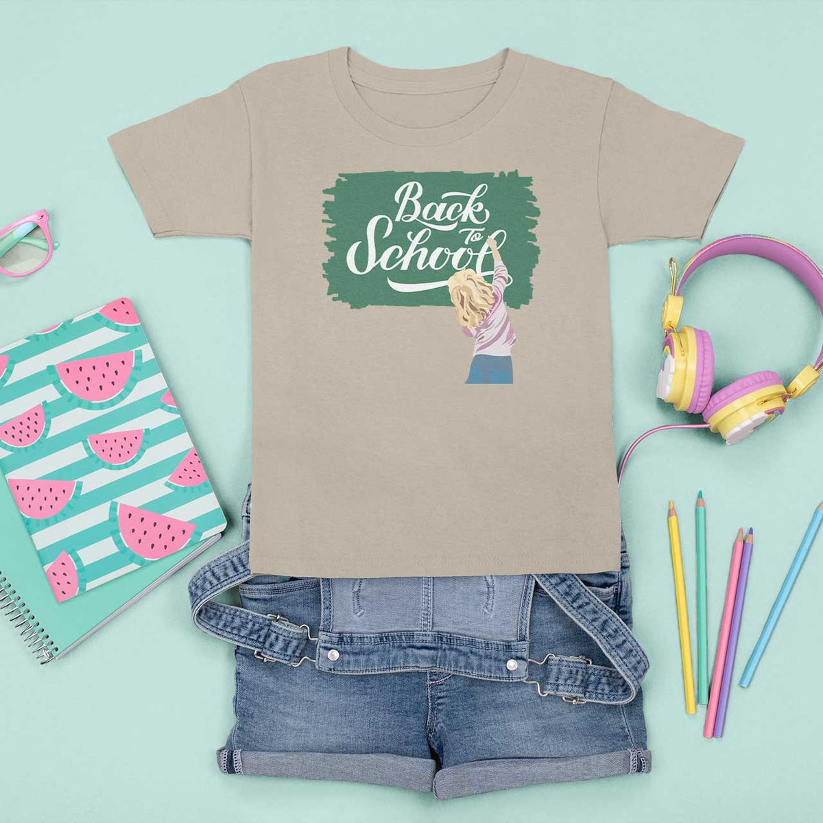 Back To School T Shirt For Kid Student Toddler Girl Green Board - Wonder Print Shop