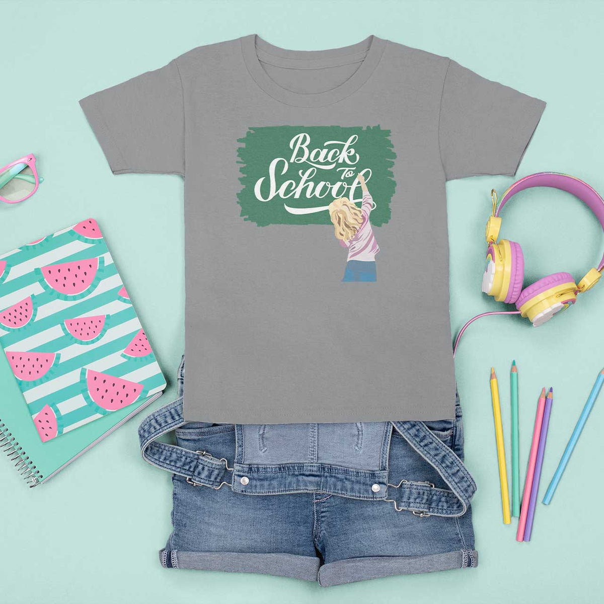 Back To School T Shirt For Kid Student Toddler Girl Green Board - Wonder Print Shop