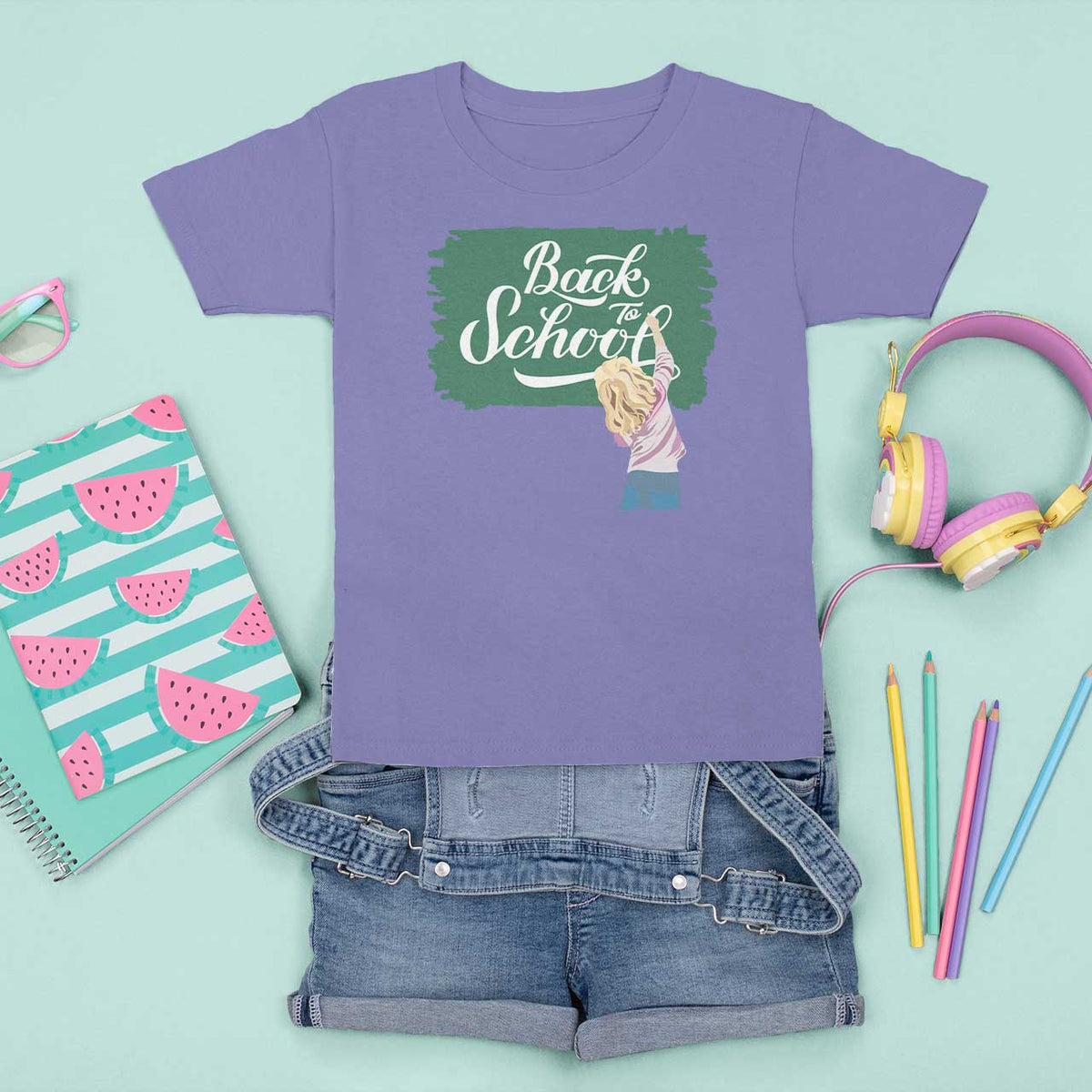 Back To School T Shirt For Kid Student Toddler Girl Green Board - Wonder Print Shop