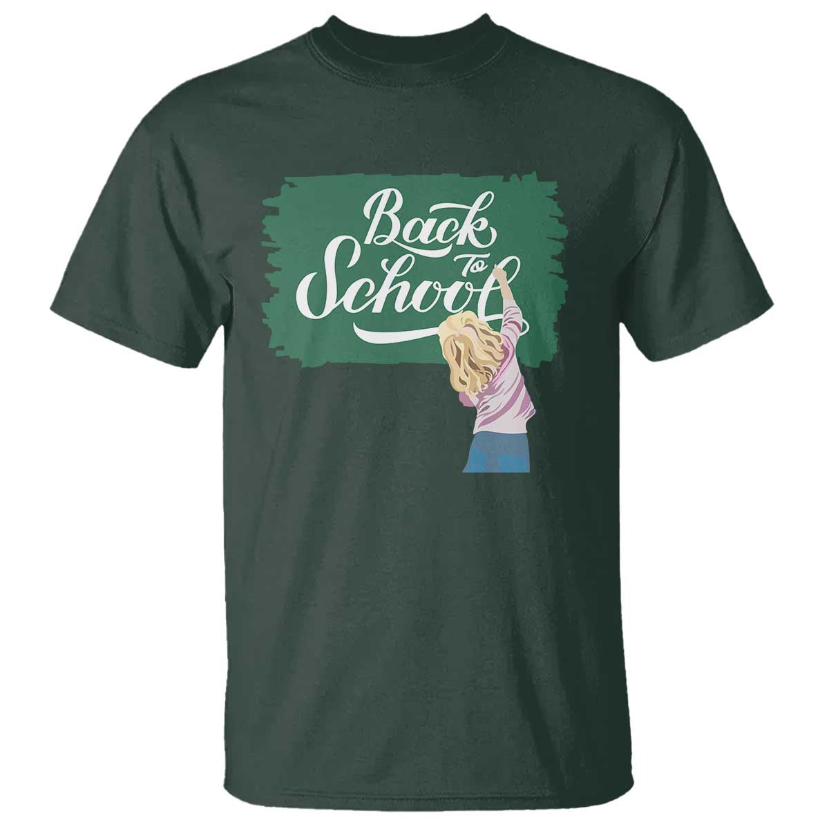 Back To School T Shirt Student Toddler Girl Green Board - Wonder Print Shop