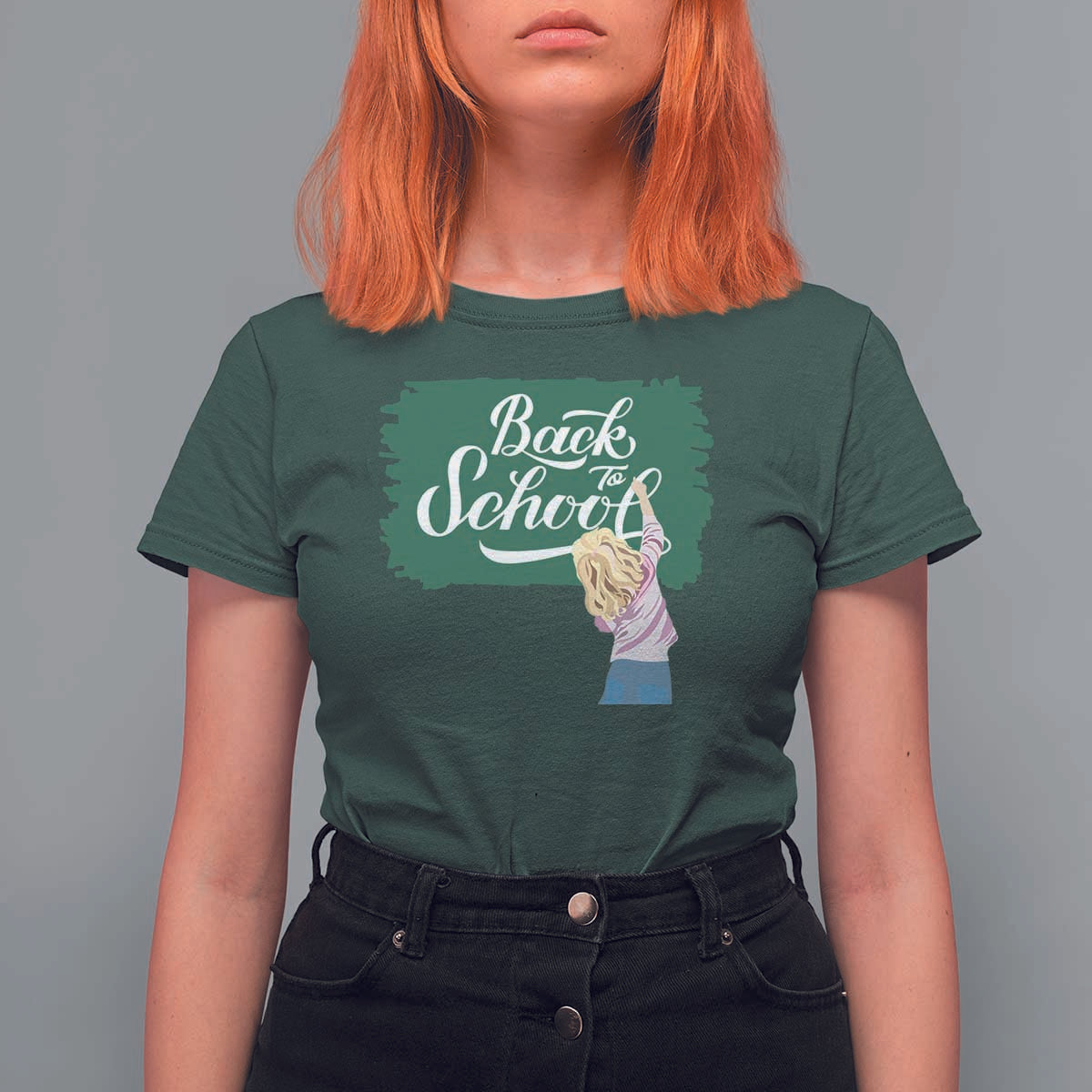 Back To School T Shirt For Women Student Toddler Girl Green Board - Wonder Print Shop